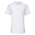 White - Front - Gildan Unisex Adult Double Piqué Soft Touch Polo Shirt