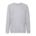 Heather Grey - Front - Fruit of the Loom Childrens-Kids Premium Drop Shoulder Sweatshirt