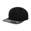 Black-Grey - Front - Flexfit Snapback Fitted Baseball Cap