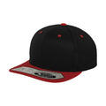 Black-Red - Front - Flexfit Snapback Fitted Baseball Cap