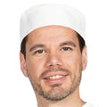 White - Front - Dennys Unisex Adult Double Band Chef Skull Cap