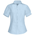 Blue - Front - Brook Taverner Womens-Ladies Paduli Poplin Short-Sleeved Formal Shirt