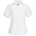 White - Front - Brook Taverner Womens-Ladies Paduli Poplin Short-Sleeved Formal Shirt
