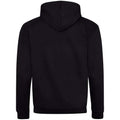 Jet Black-Heather Grey - Back - Awdis Mens Varsity Heather Full Zip Hoodie