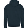 New French Navy-Heather Grey - Back - Awdis Mens Varsity Heather Full Zip Hoodie