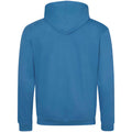 Sapphire Blue-Heather Grey - Back - Awdis Mens Varsity Heather Full Zip Hoodie