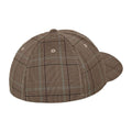 Brown-Khaki - Back - Flexfit Glen Checked Baseball Cap