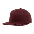 Maroon - Front - Flexfit Flat Peak Baseball Cap