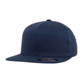 Navy - Front - Flexfit Flat Peak Baseball Cap