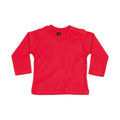 Red - Front - Babybugz Baby Plain Long-Sleeved T-Shirt