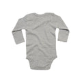 Grey Marl - Back - Babybugz Baby Heather Long-Sleeved Bodysuit