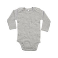 Grey Marl - Front - Babybugz Baby Heather Long-Sleeved Bodysuit