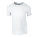 White - Front - Gildan Unisex Adult Softstyle Plain Ringspun Cotton T-Shirt