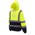 Yellow-Navy - Side - Yoko Mens Hi-Vis Full Zip Hoodie