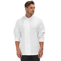 White - Back - Le Chef Unisex Adult Academy Long-Sleeved Chef Tunic