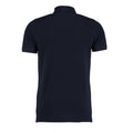 Navy - Back - Kustom Kit Mens Klassic Pique Heavy Slim Polo Shirt