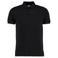 Black - Front - Kustom Kit Mens Klassic Pique Heavy Slim Polo Shirt