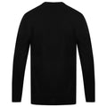 Black - Back - Henbury Mens Acrylic V Neck Sweatshirt