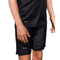 Black - Side - Spiro Childrens-Kids Bodyfit Base Layer Shorts