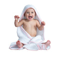 White-Pink - Back - Towel City Baby Hooded Towel