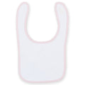 White-Pale Pink - Front - Larkwood Toddler Bib