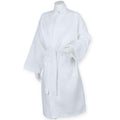 White - Front - Towel City Unisex Adult Waffle Robe