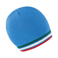 Blue-Green-White-Red - Front - Result Winter Essentials Unisex Adult National Italy Beanie