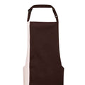 Brown-Natural - Back - Premier Contrast Bibbed Full Apron