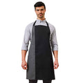 Black-Dark Grey - Back - Premier Contrast Bibbed Full Apron