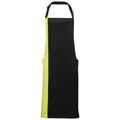 Black-Red - Front - Premier Contrast Bibbed Full Apron