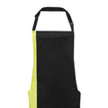 Black-Turquoise - Front - Premier Contrast Bibbed Full Apron