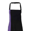 Black-Purple - Back - Premier Contrast Bibbed Full Apron