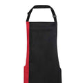 Black-Red - Back - Premier Contrast Bibbed Full Apron