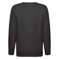 Black - Back - Fruit of the Loom Childrens-Kids Premium Drop Shoulder Sweatshirt