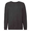 Black - Front - Fruit of the Loom Childrens-Kids Premium Drop Shoulder Sweatshirt