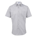 Silver - Front - Premier Mens Signature Short-Sleeved Shirt