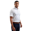 White - Back - Premier Mens Signature Short-Sleeved Shirt