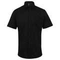 Black - Front - Premier Mens Signature Short-Sleeved Shirt