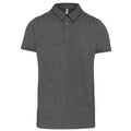 Heather Grey - Front - Kariban Mens Jersey Polo Shirt