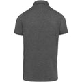 Heather Grey - Back - Kariban Mens Jersey Polo Shirt