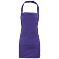 Purple - Front - Premier Colours 2 in 1 Full Apron