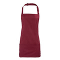 Burgundy - Front - Premier Colours 2 in 1 Full Apron