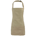 Khaki - Front - Premier Colours 2 in 1 Full Apron