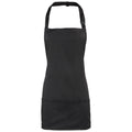 Black - Front - Premier Colours 2 in 1 Full Apron