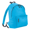 Surf Blue-Graphite - Front - Bagbase Childrens-Kids Fashion Backpack