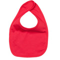 Red - Front - Babybugz Baby Plain Bib