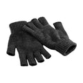 Charcoal - Front - Beechfield Fingerless Gloves