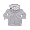 Heather Marl - Front - Babybugz Baby Full Zip Hoodie