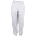 Heather Grey - Front - Awdis Mens College Heather Cuffed Jogging Bottoms