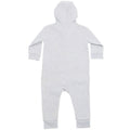 Heather Grey - Back - Larkwood Toddler Fleece All-In-One Nightwear